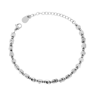 Bracciale Catena con Pepite e Palline in ACCIAIO