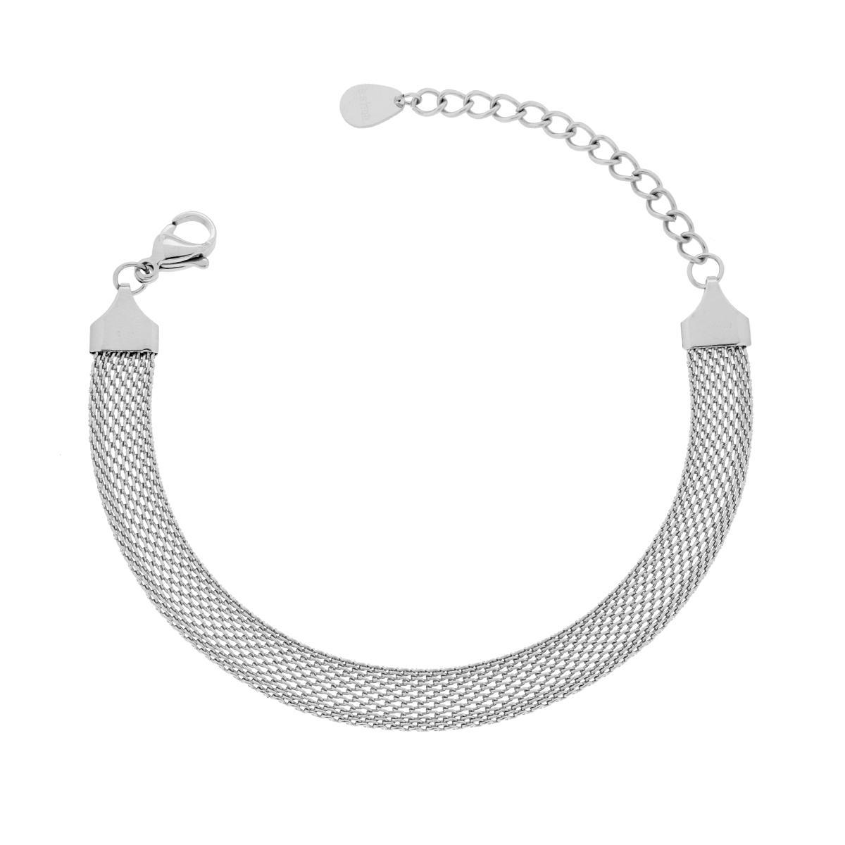 Bracciale Catena Milano Diamantata in ACCIAIO