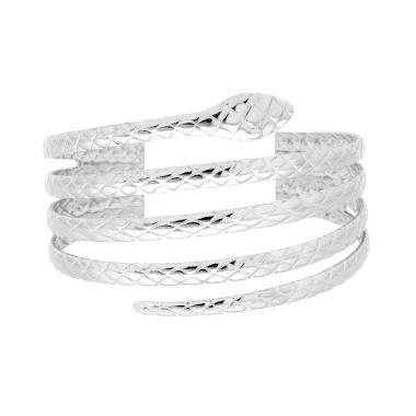 Bracciale Rigido modello Schiava Multifilo Serpente in ACCIAIO