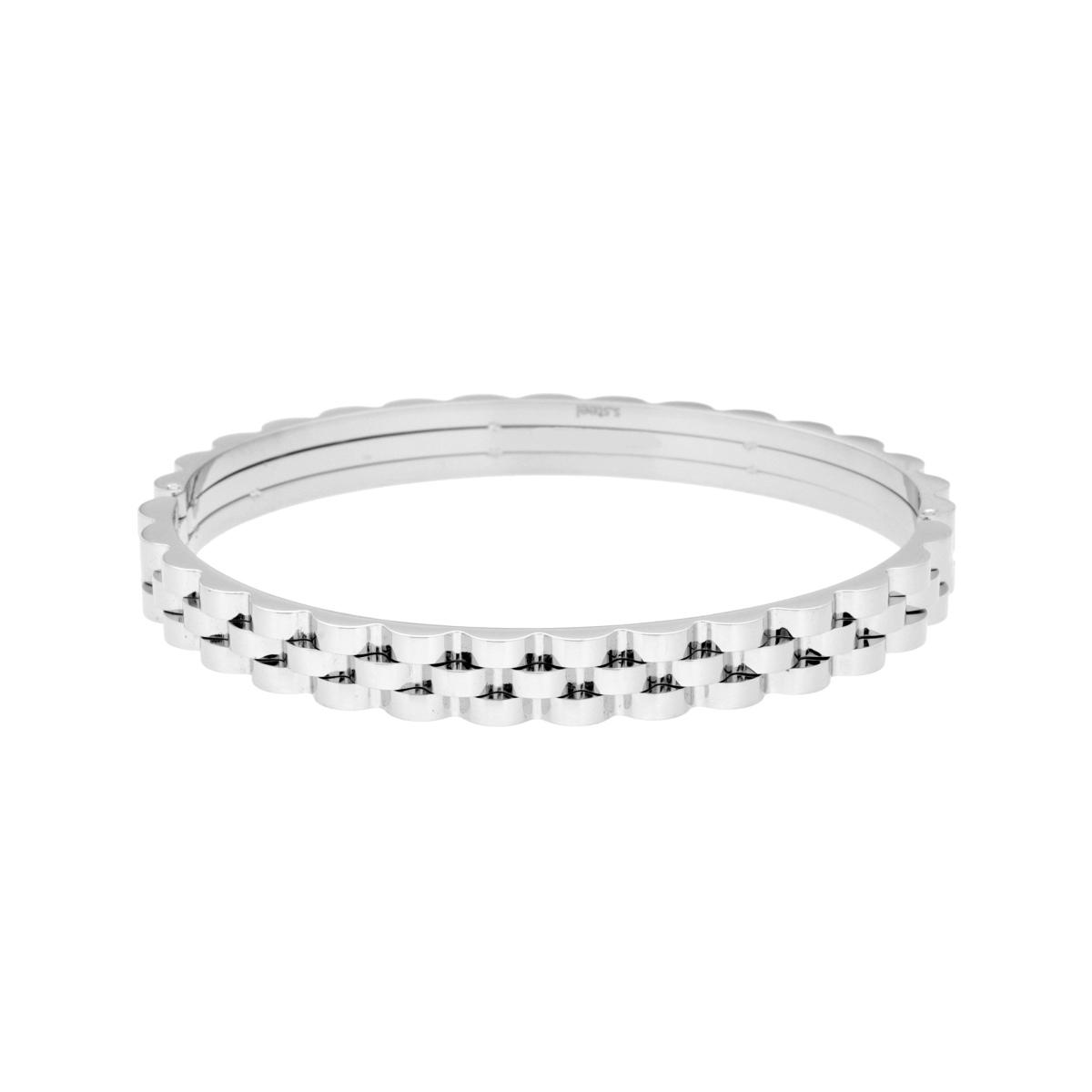 Bracciale Rigido modello Schiava Catena Ondulata in ACCIAIO