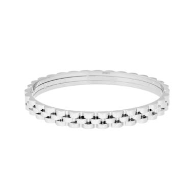 Bracciale Rigido modello Schiava Catena Ondulata in ACCIAIO