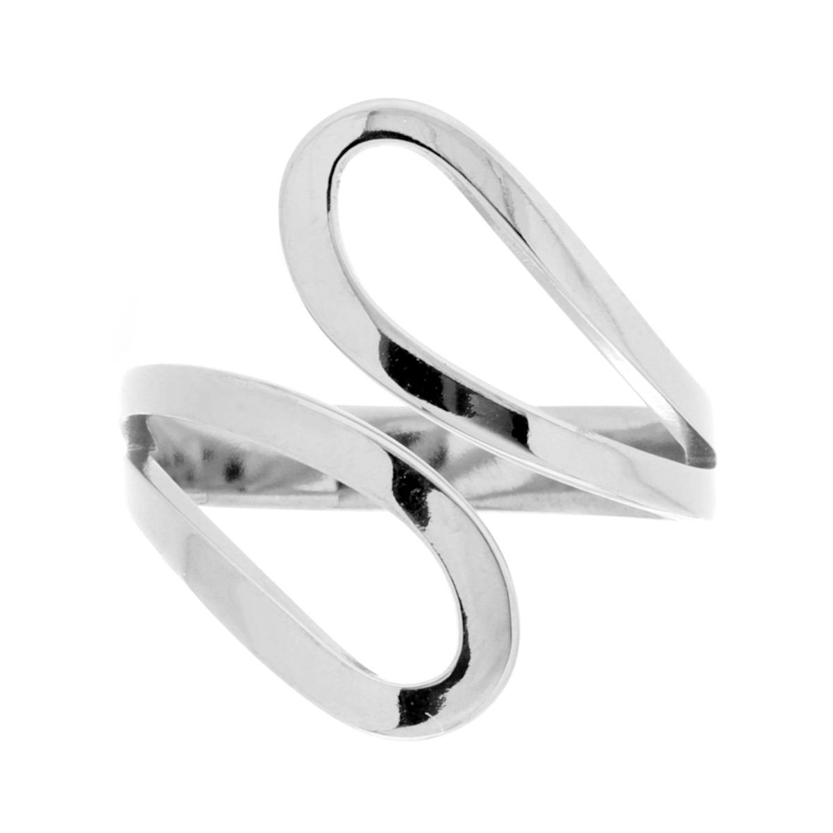 Anello Fascetta Filo Contrarie in ACCIAIO