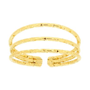 Anello Multifilo Diamantato in ACCIAIO colore Oro