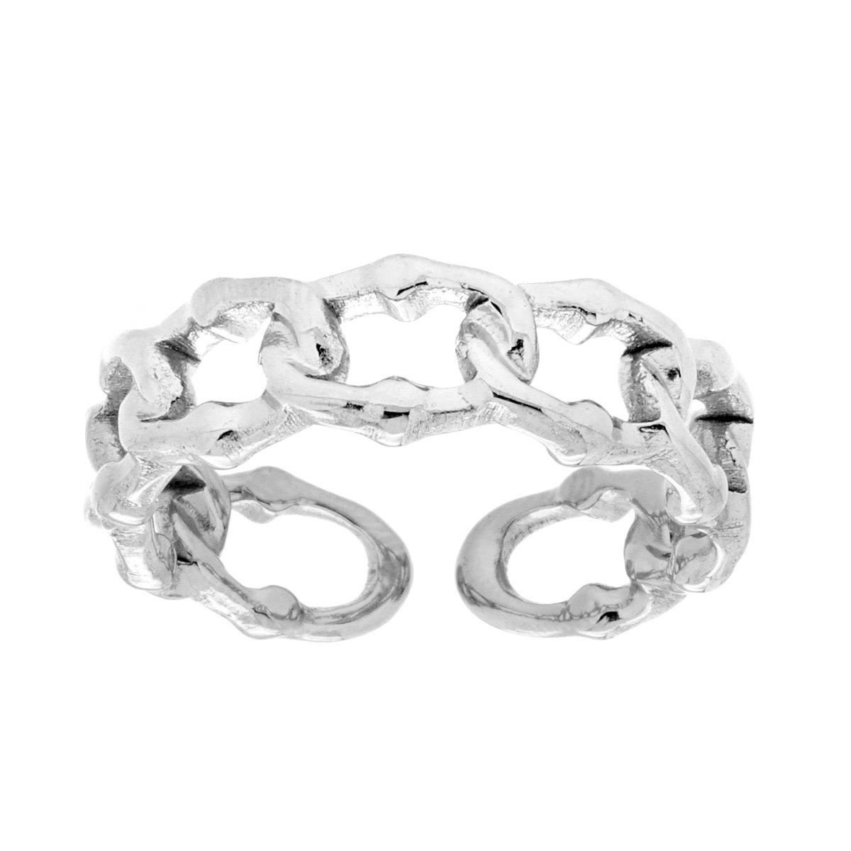Anello Fascia Catena Grumetta in ACCIAIO