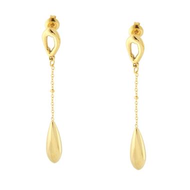 Orecchini Goccia con Pendolo pendente in ACCIAIO colore Oro