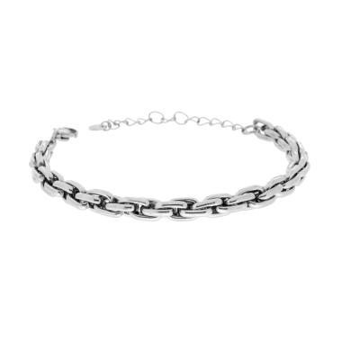Bracciale Catena Forzatina Multimaglia in ACCIAIO