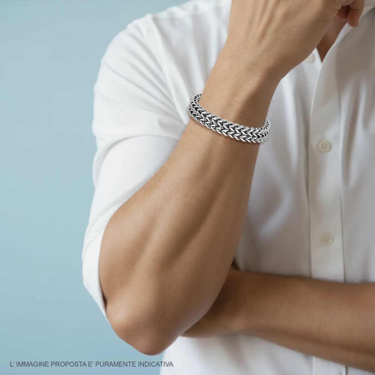 Bracciale doppia Catena Franco in ACCIAIO