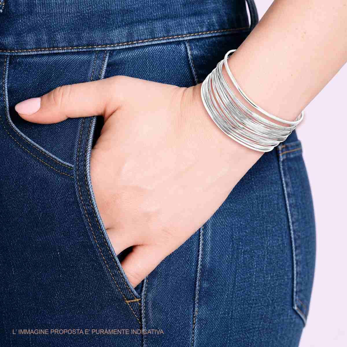 Bracciale Rigido Multifilo modello Schiava in ACCIAIO