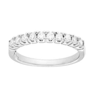 Anello Veretta con Cubic Zirconia Bianchi mm 2.5 in ARGENTO 925 Galvanica Rodio