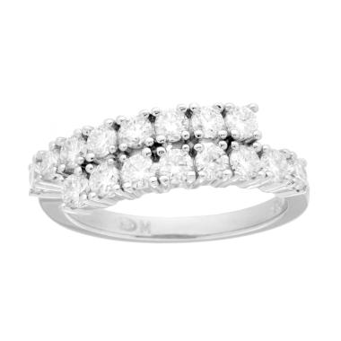 Anello Contrarie con MOISSANITE mm 3 in ARGENTO 925 Galvanica Rodio