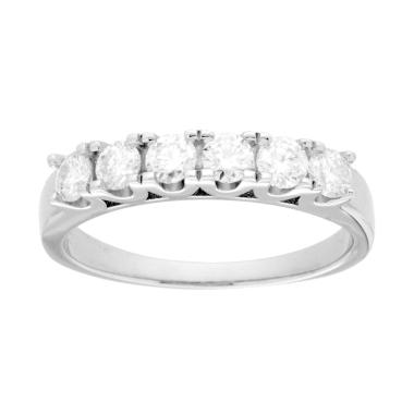 Anello Veretta con MOISSANITE Bianco mm 3 in ARGENTO 925 Galvanica Rodio
