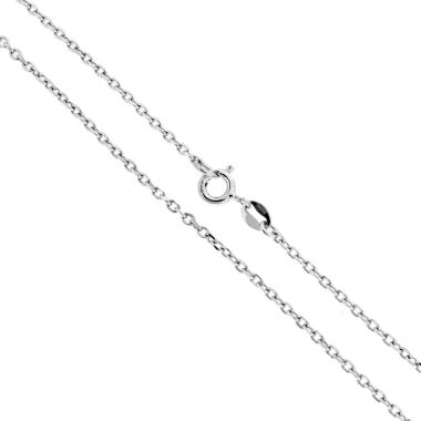 Catena Forzatina Diamantata 052 sezione mm 1.9 lunghezza cm 60 in ARGENTO 925 Galvanica Rodio