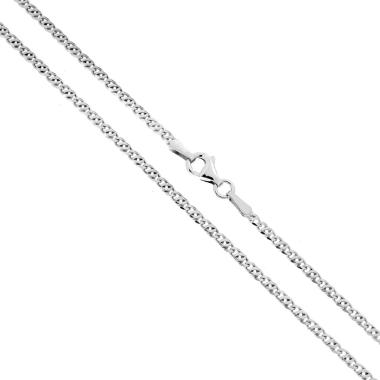 Catena Occhio di Tigre 050 sezione mm 2 lunghezza cm 50 in ARGENTO 925 Galvanica Rodio