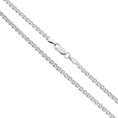 Catena Monnalisa Diamantata 050 sezione mm 2.8 lunghezza cm 60 in ARGENTO 925 Galvanica Rodio
