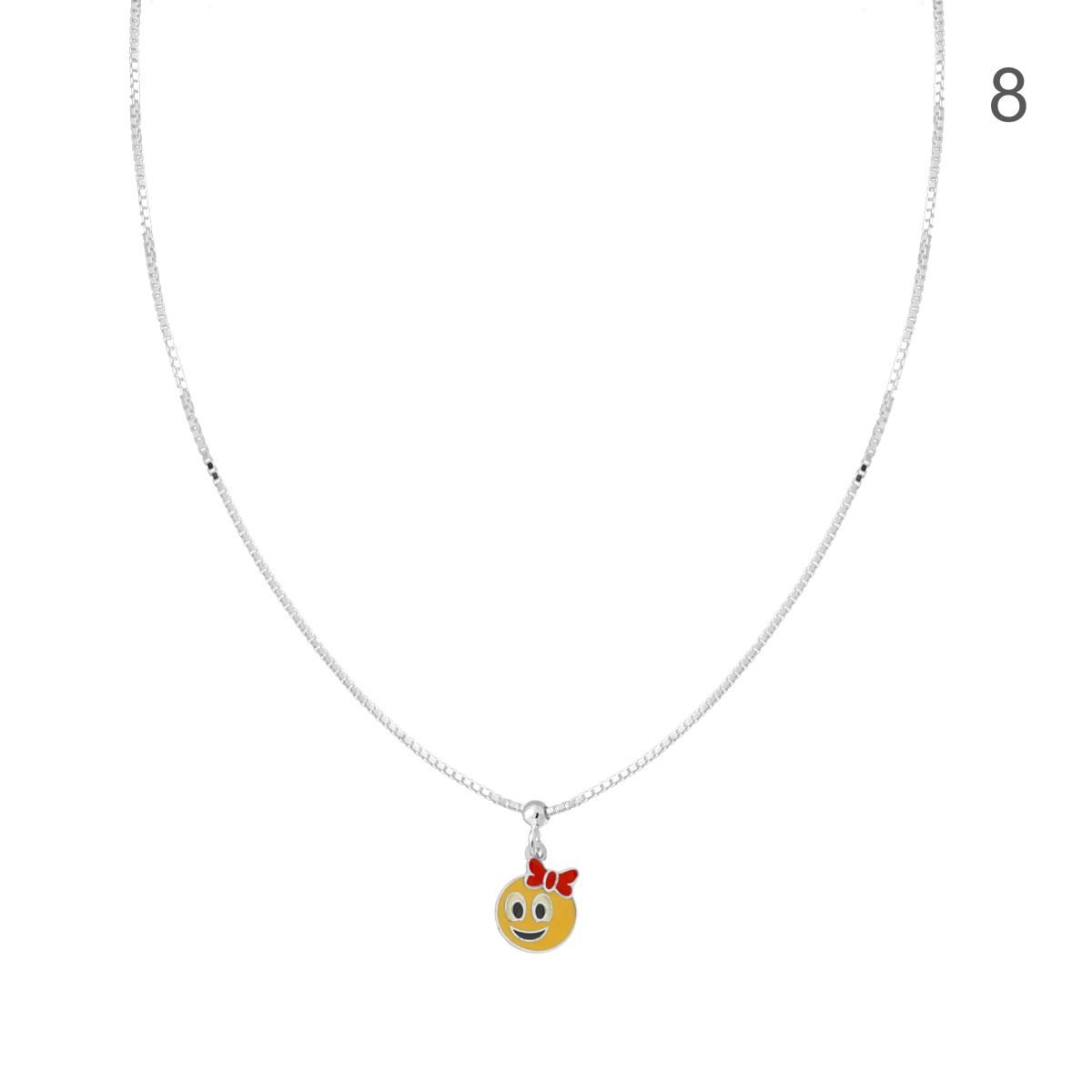 Collana Bimbo Bimba Catena con Soggetti Fantasy con Smalto Multicolor pendenti in ARGENTO 925